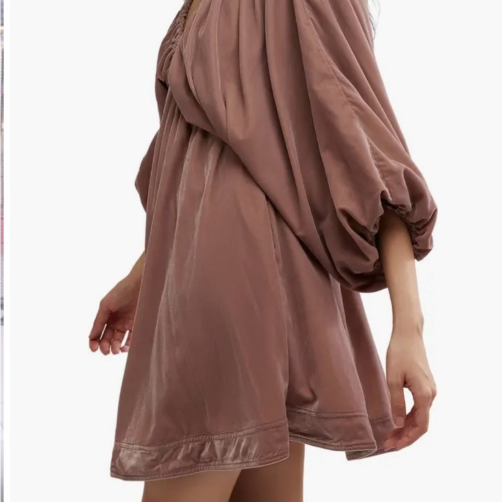 Free People Portia Velvet Babydoll Minidress - Picture 3 of 5